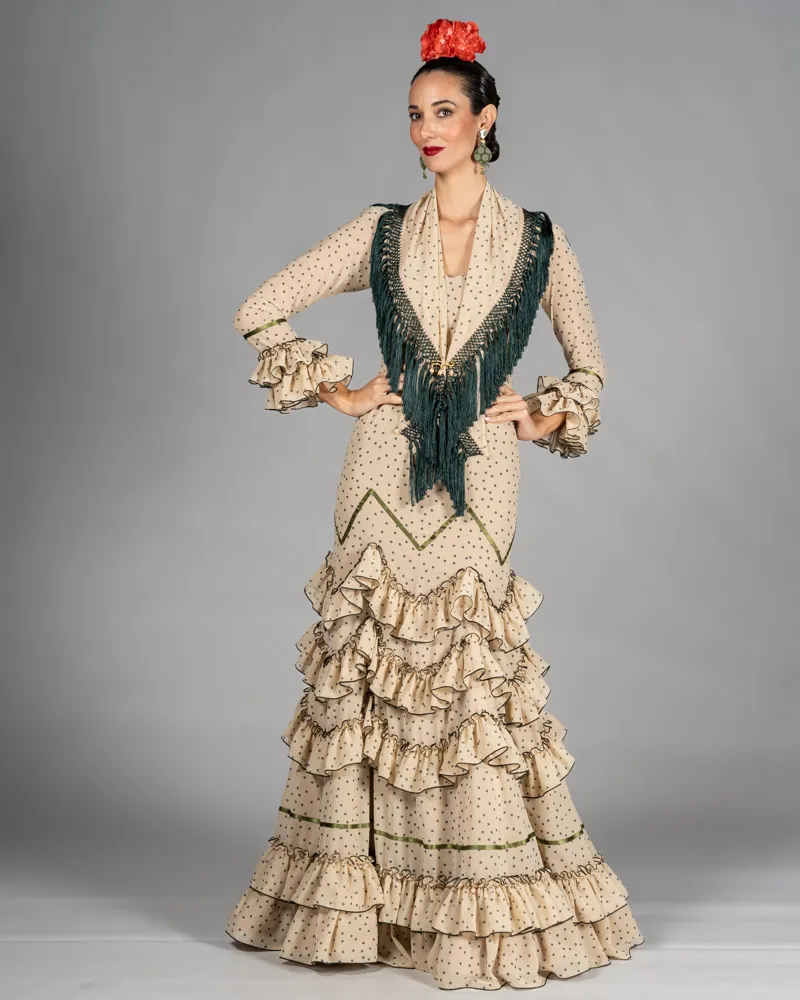 Traje Soto 2026 (Camel lunar verde)